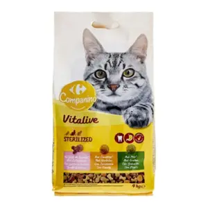 Croquettes pour Chat Stérilisé Saumon et Carotte Carrefour Companino 4kg