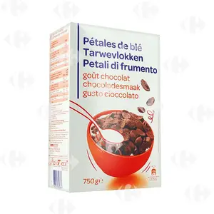 Céréales Pétales Blé Chocolat Carrefour Blanc 750G