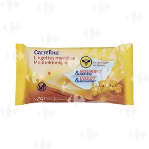 Lingettes Meubles à La Cire d'Abeille Naturelle Carrefour 24 feuilles