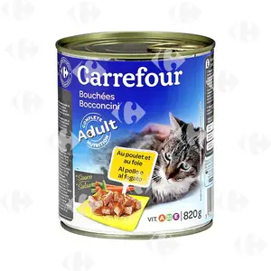 Pâtée Sauce Poulet Foie Chats Adulte Carrefour 820G