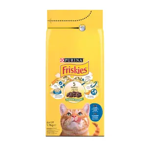 Friskies Croquettes Chats Adultes Saumon & Légumes 1.7kg