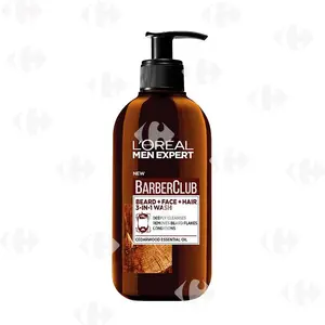 Nettoyant 3 en1 barbe visage  cheveux BarberClub 200ml - L'ORÉAL MEN EXPERT