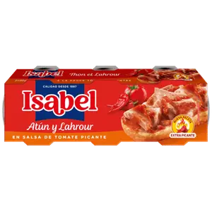 Pack de Trois Conserves de Thon à la Sauce lahrour Isabel 80g.
