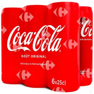 Boisson Gazeuse Coca-Cola Canette 6x25cl.