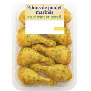 Pilons de Poulet Marinés au Citron et Persil Barquette 500g