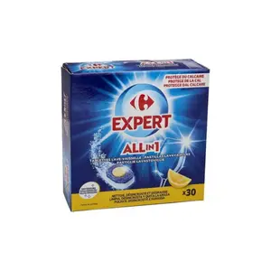 Tablettes Lave Vaisselle Tout en 1 Citron Carrefour Expert 30 unités