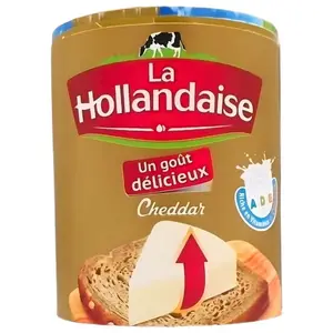 LA HOLLANDAISE, Fromage fondu cheddar, boîte ronde de 64 portions, 896 g