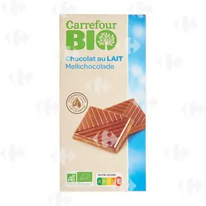Tablette Chocolat au Lait Bio Carrefour Bio 100g