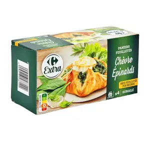 Feuilletés Chèvre Épinard Carrefour 100g 4 unités