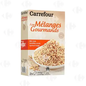 Mélange de Céréales Blé Soja Lentilles Quinoa Carrefour 2x220g