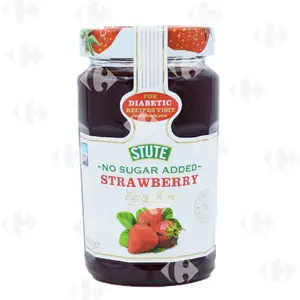 Confiture extra de fraises pour diabétiques sans sucre ajouté 430g -STUTE