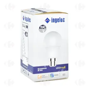 Lampe LED Ingelec Filetage A60 09W E27 Lumière Blanche