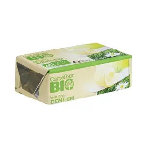 Beurre Demi Sel 80% Mg Plaquette Carrefour Bio 250g