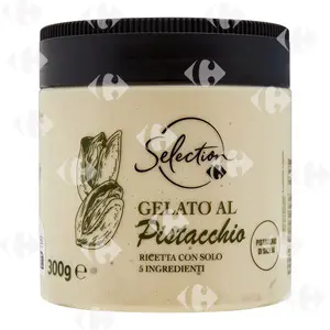 Crème Glacée Pistache de Sicile Carrefour Selection 300g