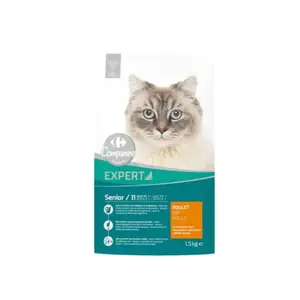 Croquettes pour Chat Senior au Poulet Carrefour Companino 1,5kg