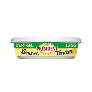 Président Beurrier Tendre Demi-Sel 80%MG 125G