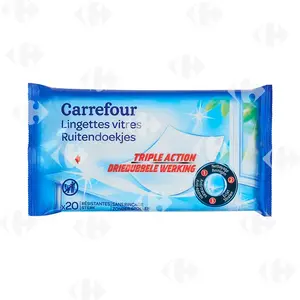Lingettes Vitres 3En1 Carrefour 20 Unités
