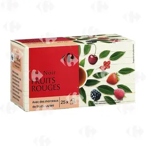 Thé Noir Aromatisé aux Fruits Rouges Carrefour 25 sachets