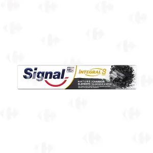 Signal Dentifrice Integral 8 au Charbon Blancheur et Détox 75 ml