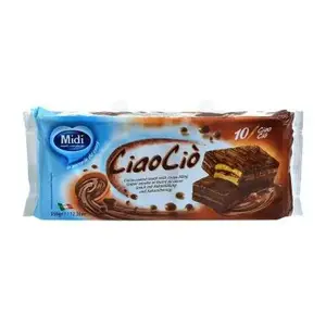 Genoise enrobée et fourrée au cacao CiaoCio  x10 350g - MIDI