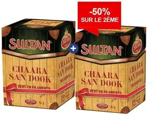 2 boîtes de thé vert en filaments Sandook 200g -50% sur le 2ème - SULTAN