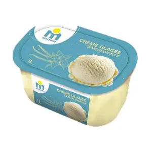 Marjane bac de crème glacée vanille 1000ml