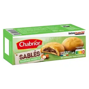 Intermarché – Sablés fourrés à la noisette 125g – CHABRIOR