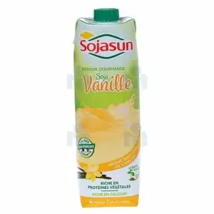 Boisson végétale au soja et arôme naturel de vanille 1L - SOJASUN