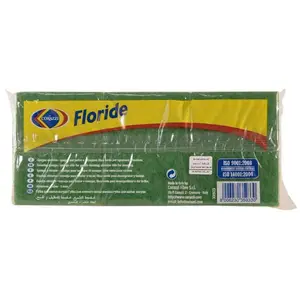 Éponges abrasives Floride maxi jaune + fibre verte x3 unités - CORRAZI