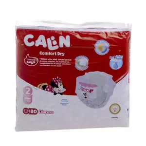 Couches bébé confort dry taille 2 (3-6Kg) mini Jumbo Pack x 80 unités - CALIN