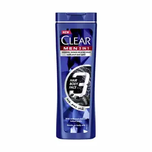 Shampoing cheveux visage et corps 3 en 1 pour homme 360ml - CLEAR