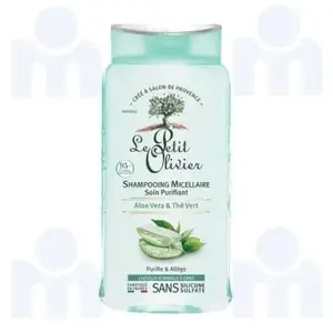 Shampoing soin purifiant aloe vera et thé vert 250ml - LE PETIT OLIVIER