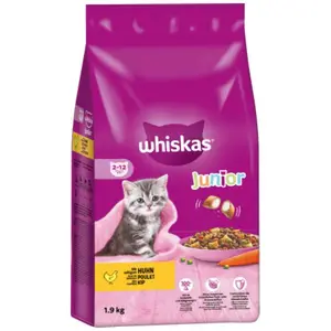 Croquettes au poulet pour chat junior 1,9Kg - WHISKAS