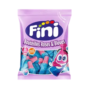 Gommes bouteilles roses et bleues Fizz 90g - FINI