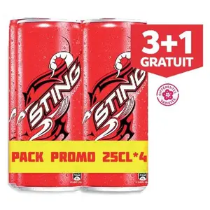 Sting Boisson énergisante Berry 4x25cl canette