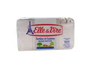 Beurre doux allégé tartine et cuisine en plaquette 200g - ELLE & VIRE