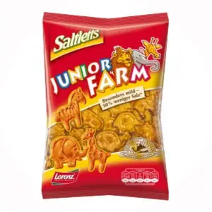Biscuits salés enfants Junior Farm Saltletts 125g - LORENZ