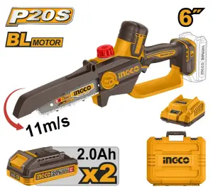 INGCO SCIE ÉLAGUEUSE 6" 20V 2BAT+CHARG AU MAROC [CGSLI20662]