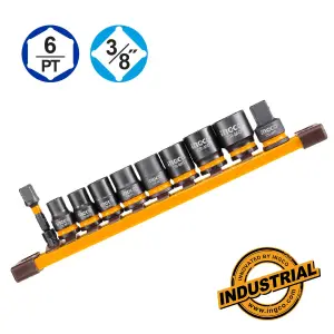 INGCO JEU DE 10 DOUILLES A CHOCS 3/8" DR AU MAROC [HKISSD38104]