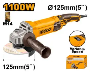 INGCO MEULEUSE 125MM 1100W AVEC VARIATEUR AU MAROC [AG1100385]