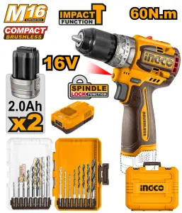 INGCO VISSEUSE A BATTERIE 16V AVEC 2 BATTERIES 2Ah AU MAROC [COSLI241199]