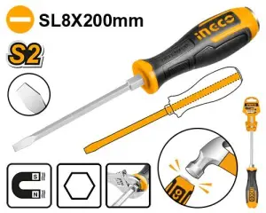 INGCO TOURNEVIS A ZONE DE FRAPPE VIS A FENTE 8*200 MM AU MAROC [HGTS688200]