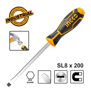 INGCO TOURNEVIS A ZONE DE FRAPPE VIS A FENTE 8*200 MM AU MAROC [HGTS288200]