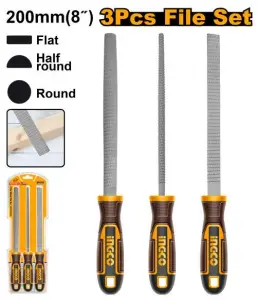 Ingco Set de 3 Limes A Bois 200mm au Maroc [hktfw0308]