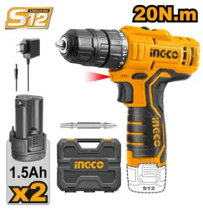 INGCO MALETTE VISSEUSE SANS FIL 12V 2 BATTERIES 20NM AU MAROC [CDLI12208]