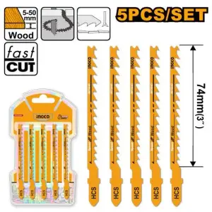 INGCO LAMES SCIE SAUTEUSE 5 PCS POUR BOIS (DENTS74MM) AU MAROC [JBT244D]