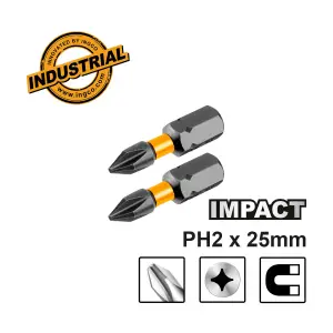INGCO JEU DE 2 EMBOUTS S2 PH2 25MM AU MAROC [SDBIM71PH225]