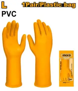 Ingco Gants Pvc Jaunes Nr au Maroc [hgvp01]
