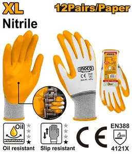 INGCO GANTS EN NITRILE XL NR AU MAROC [HGNG04]