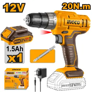 Perceuse sans fil Lithium-ion 12V avec 1 batterie 12V 1,5 Ah CDLI1218 ING-CT AU MAROC